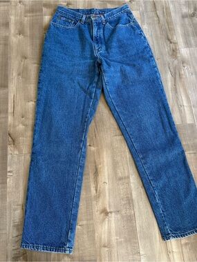 LL Bean Double L Jeans Flannel Lined Women 10 Relaxed Fit‎ Denim Midwash Blue